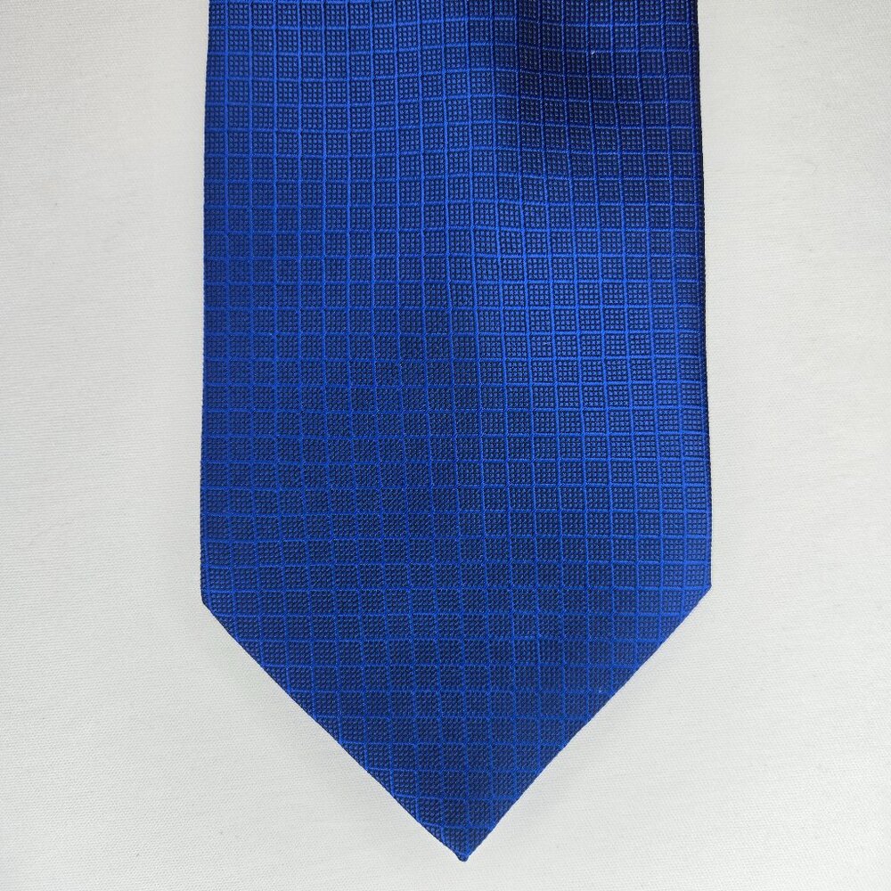IDEA SETA Blue Mens Tie New Made in Italy 100% Silk 54" x 4"
